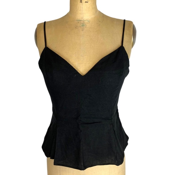 Zara Tops - Zara Black Linen Tank Top Size XL